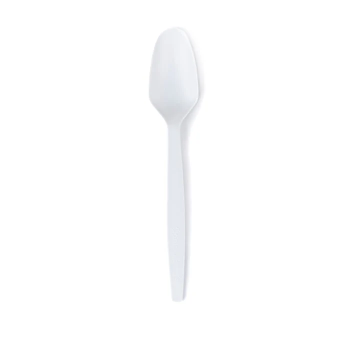 White Heavyweight Compostable Spoons - Case of 1000 - Perfect for ice cream, gelato, frozen yogurt, desserts and more.