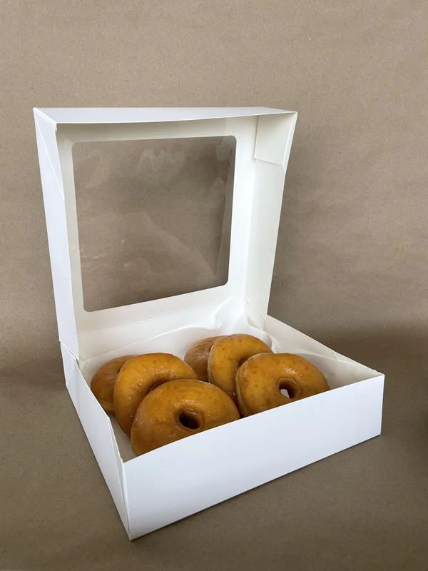 White PLA Window Box 10" x 10" x 2.5" 100 per case - Disposable Take Away Food Packaging - Canadian Distribution - Image 3