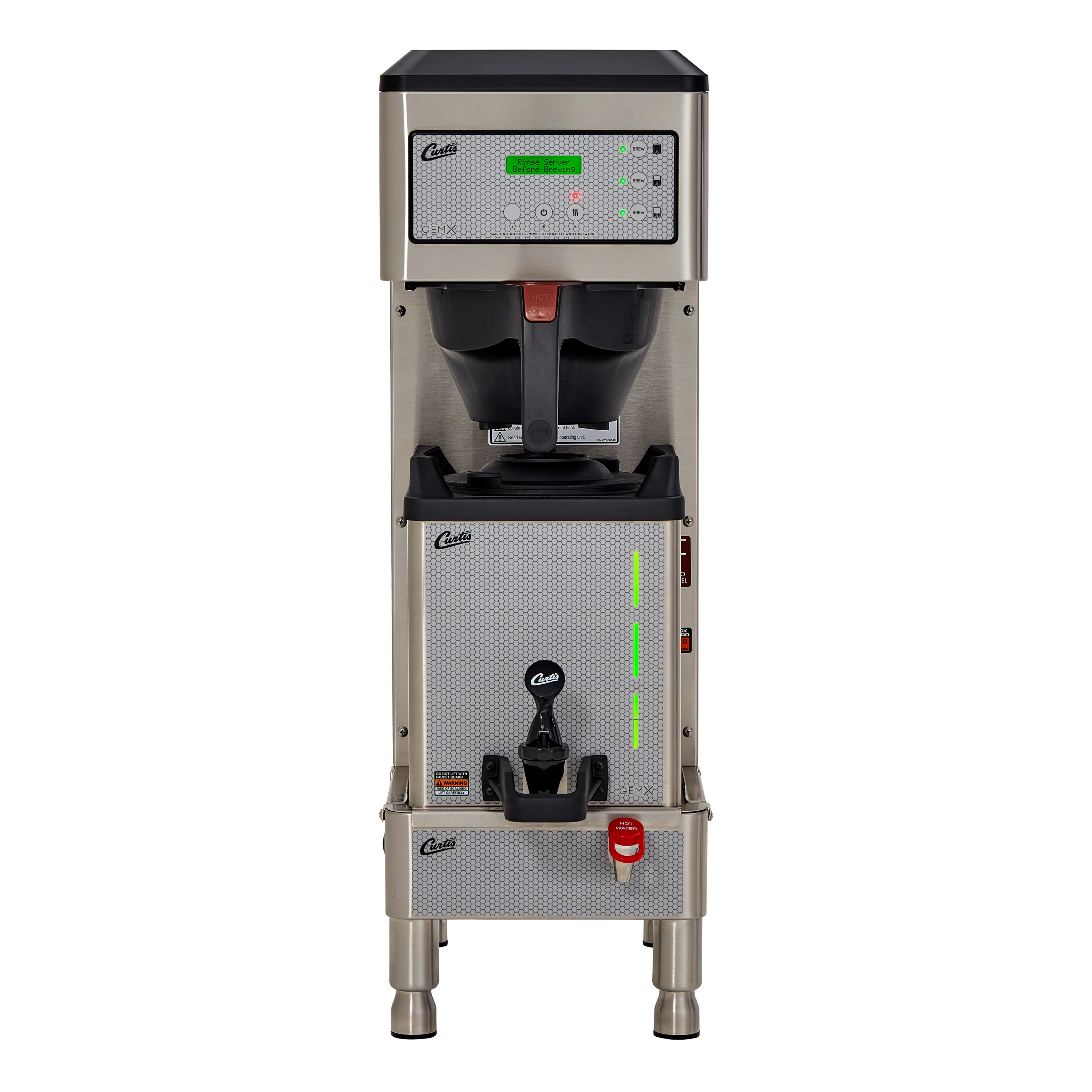 Wilbur Curtis GEMXSIFT63A1000 - G3 GemX Gemini® IntelliFresh® Single 1.5 Gallon Coffee Brewer with FreshTrac® Satellite