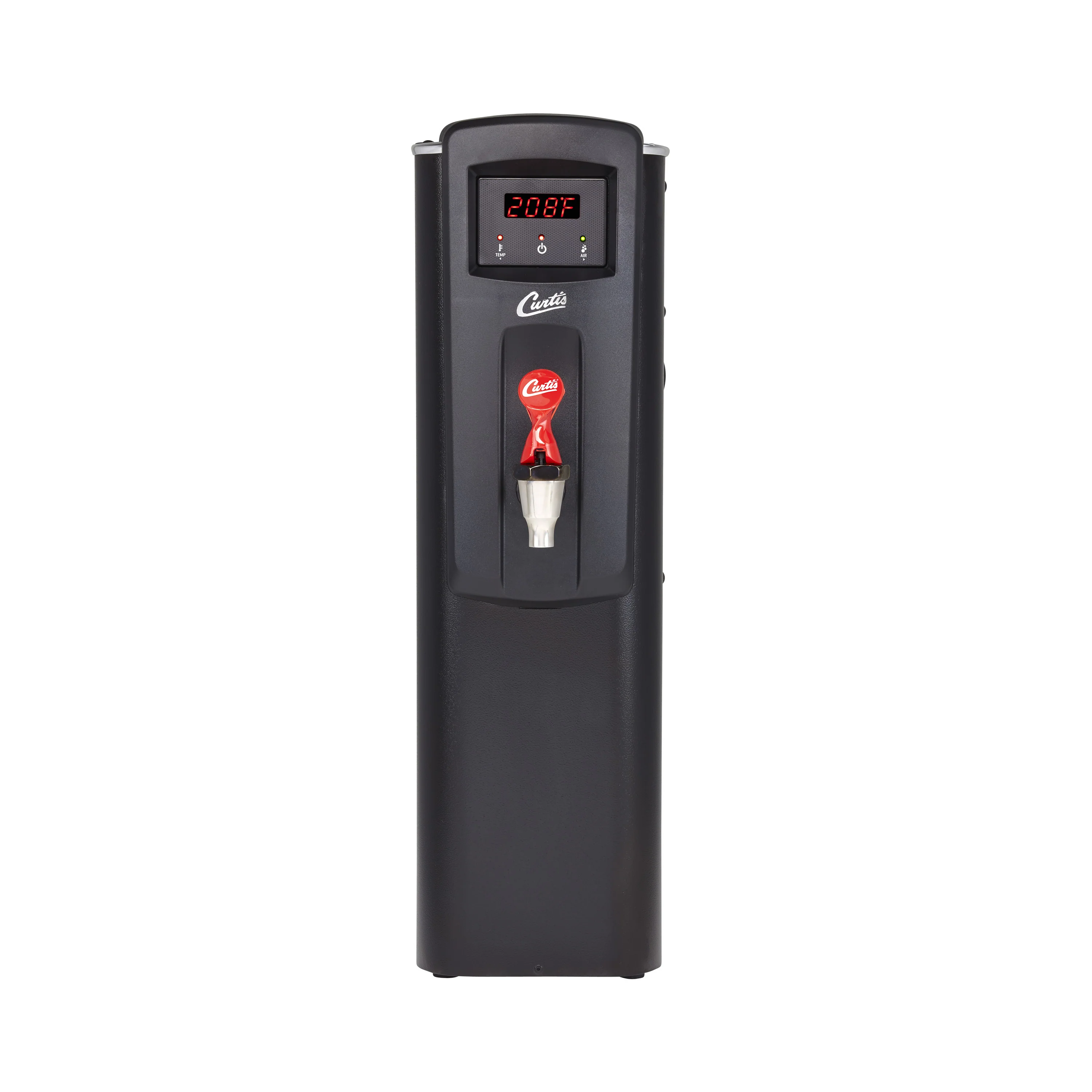 Wilbur Curtis WB5N/WB5NB - 5.0 Gal. Electric Narrow Hot Water Dispenser with Aerator and Lower Faucet (Black/Red) - Image 3