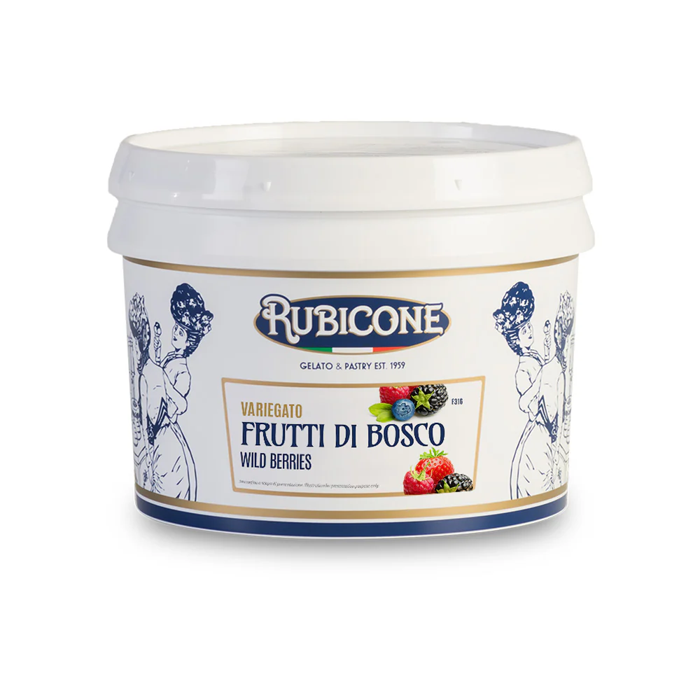 Wild Berry Sundae Dessert Topping - 3 KG Bucket - Wild Berries Variegate - Rubicone Canada - Ships Free Within Canada on Orders Above CAD $199 - Image 2