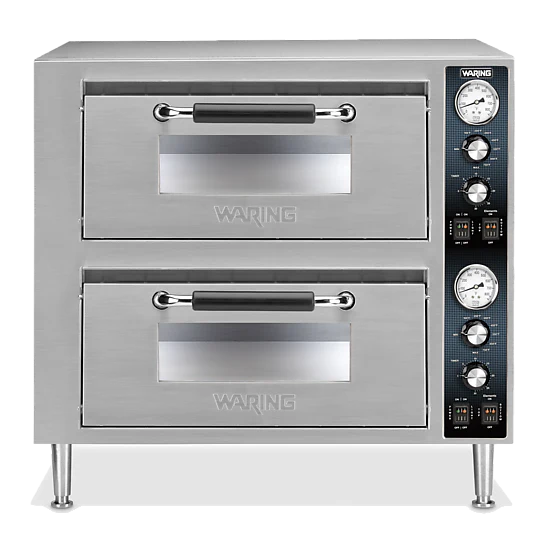 WPO750 Double Chamber Double-Deck Commercial Pizza Oven by Waring Commercial