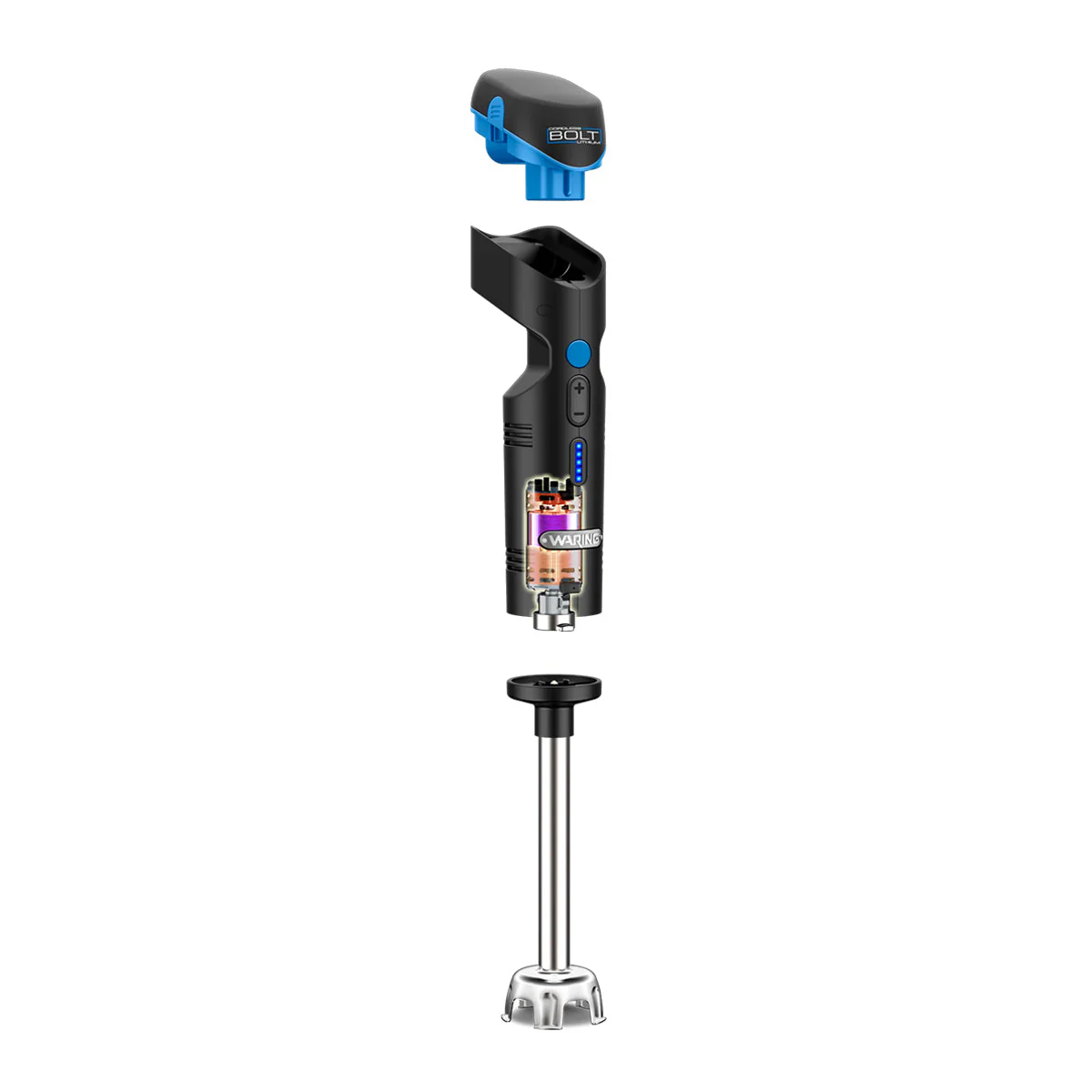 WSB38X2 - "The Bolt" 7" Cordless Lithium Immersion Blender by Waring Commercial - Image 2