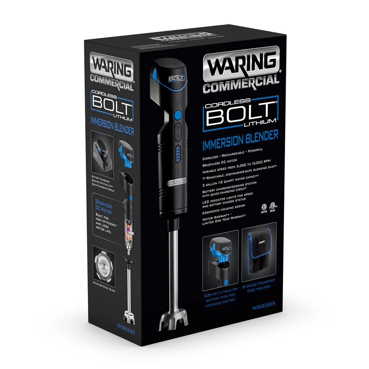 WSB38X2 - "The Bolt" 7" Cordless Lithium Immersion Blender by Waring Commercial - Image 7