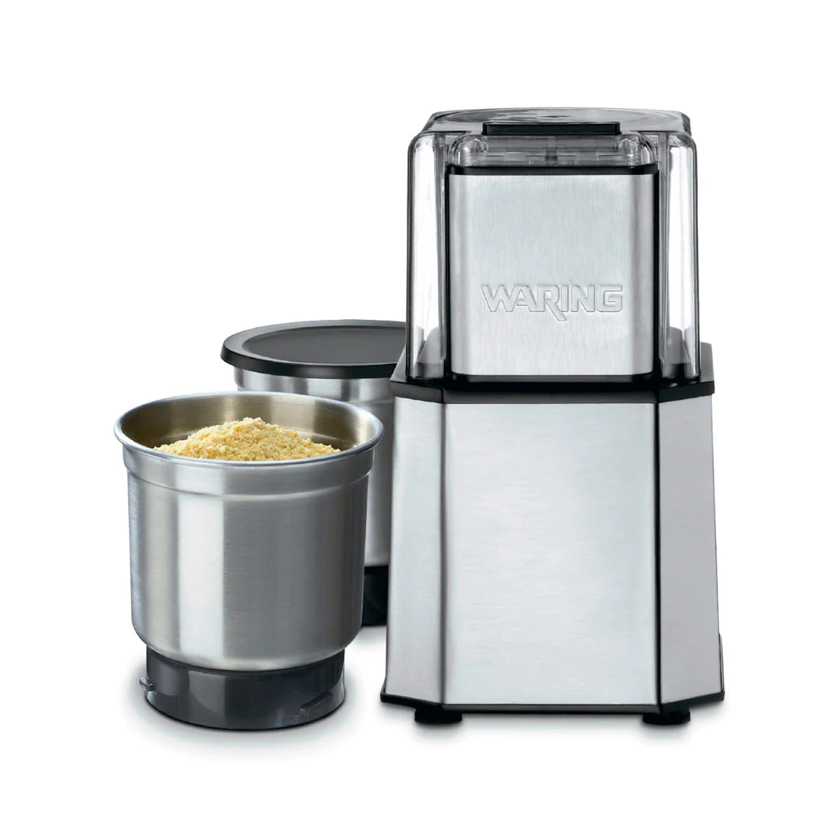 WSG30 - 1.5-Cup Commercial Heavy-Duty Spice Grinder w/ 3 Stainless Steel Cutter Bowl and Storage Lids by Waring Commercial - Image 3