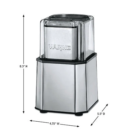 WSG30 - 1.5-Cup Commercial Heavy-Duty Spice Grinder w/ 3 Stainless Steel Cutter Bowl and Storage Lids by Waring Commercial - Image 6