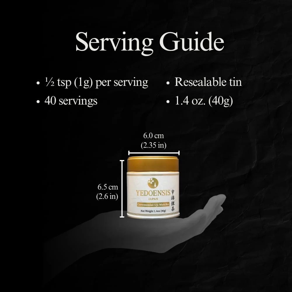 Yedoensis – Ceremonial Uji Matcha – Japanese Green Tea – 40g - Canadian Distribution - Ships Free Within Canada on Orders Above CAD $199 - Image 4