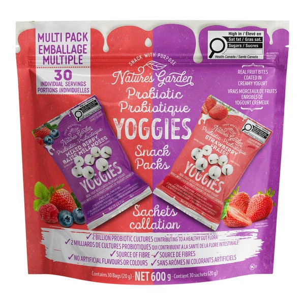 Yoggies Snack Packs - 120 x 20 g - Nature's Garden - Canadian Distribution - Ships Free Within Canada on Orders Above CAD $199