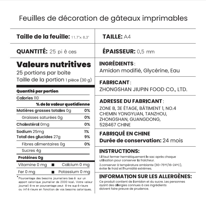 YouTook – Edible Frosting Sheets – A4 Printable – 25 Sheets - Canadian Distribution - Ships Free Within Canada on Orders Above CAD $199 - Image 8