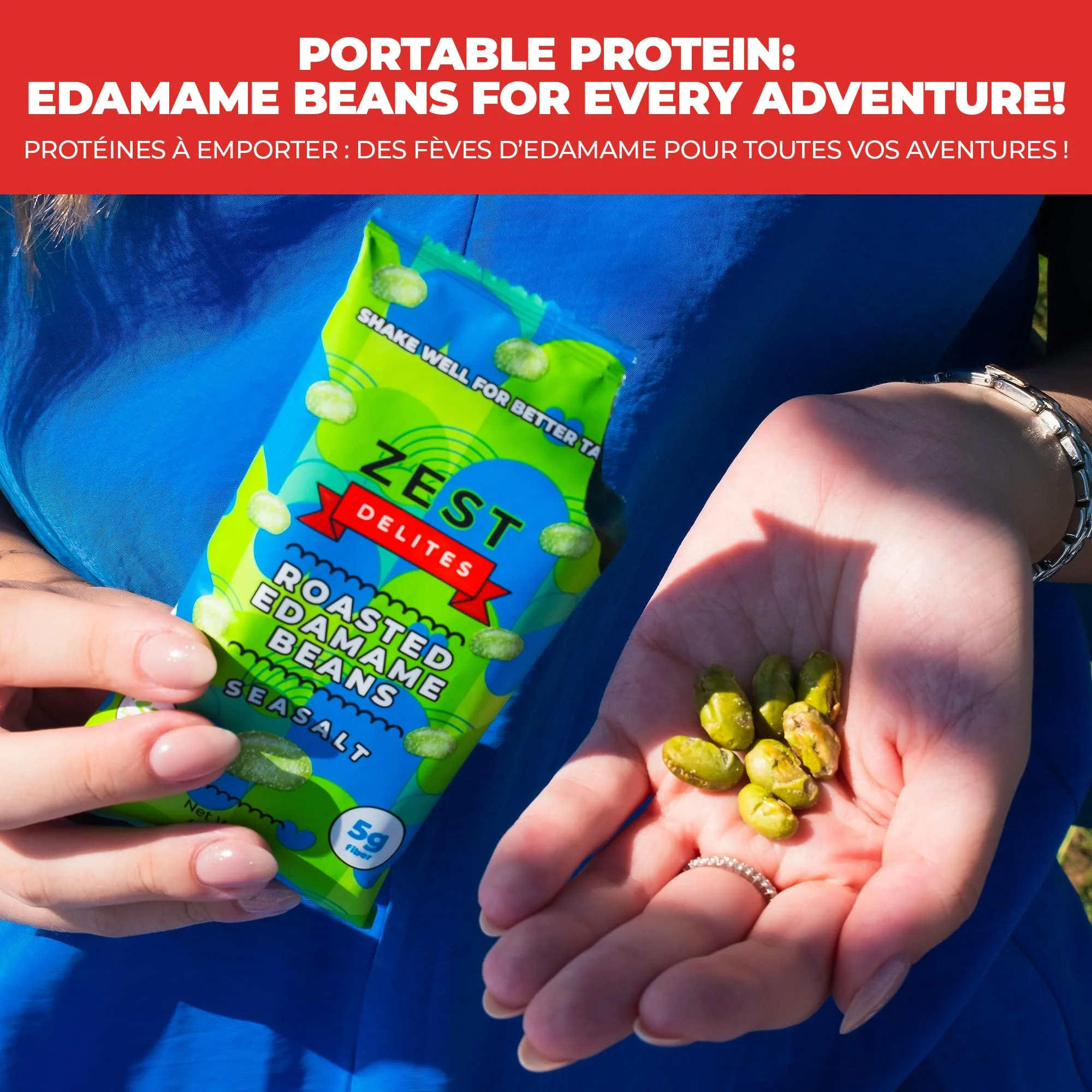 Zest Delites – Edamame Snack – Sea Salt / Sriracha / Buffalo – 26 g × 24 Packs - Canadian Distribution - Ships Free Within Canada on Orders Above CAD $199 - Image 4