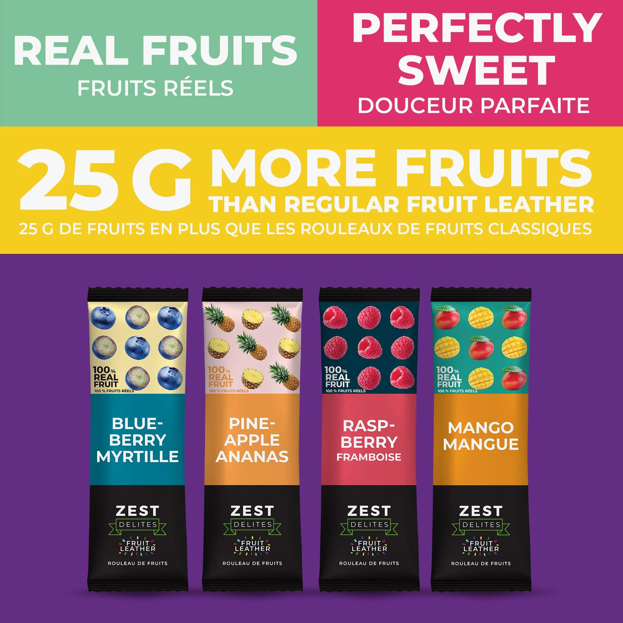 Zest Delites – Fruit Leather Lavashak – Mixed Fruit – 36 × 25g – Gluten-Free - Canadian Distribution - Ships Free Within Canada on Orders Above CAD $199 - Image 3