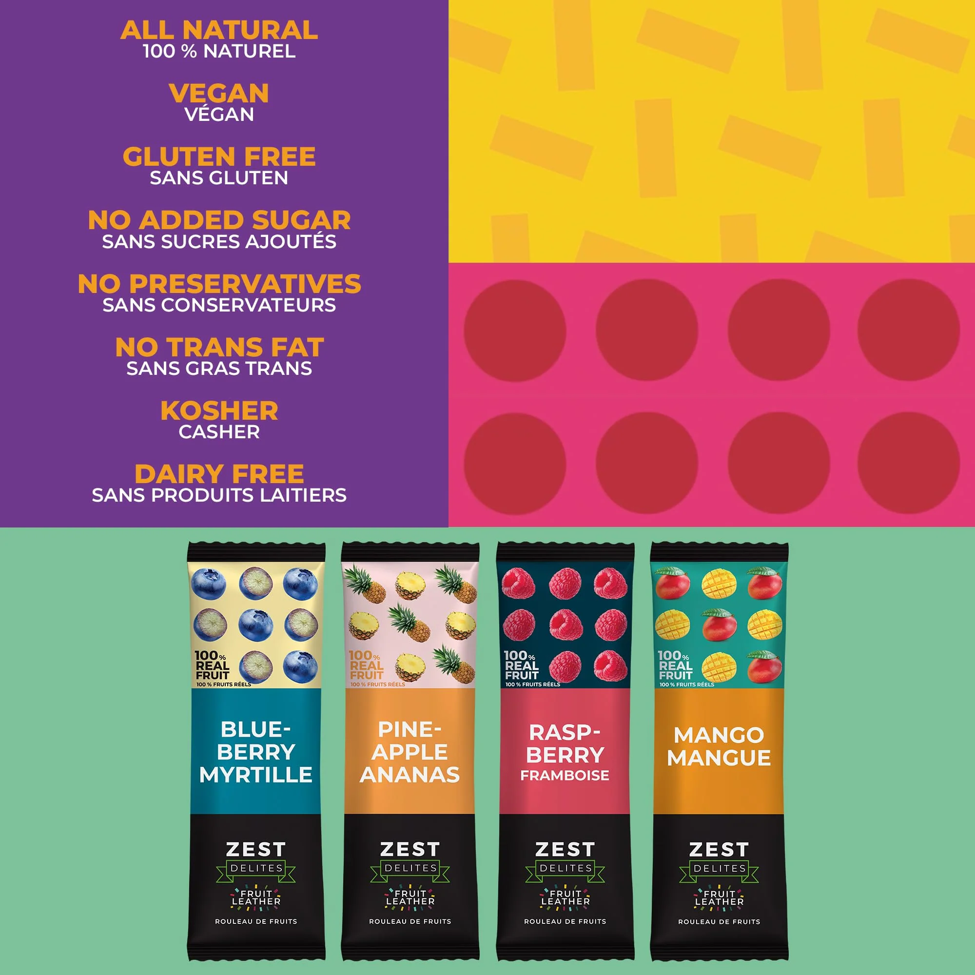 Zest Delites – Fruit Leather Lavashak – Mixed Fruit – 36 × 25g – Gluten-Free - Canadian Distribution - Ships Free Within Canada on Orders Above CAD $199 - Image 7