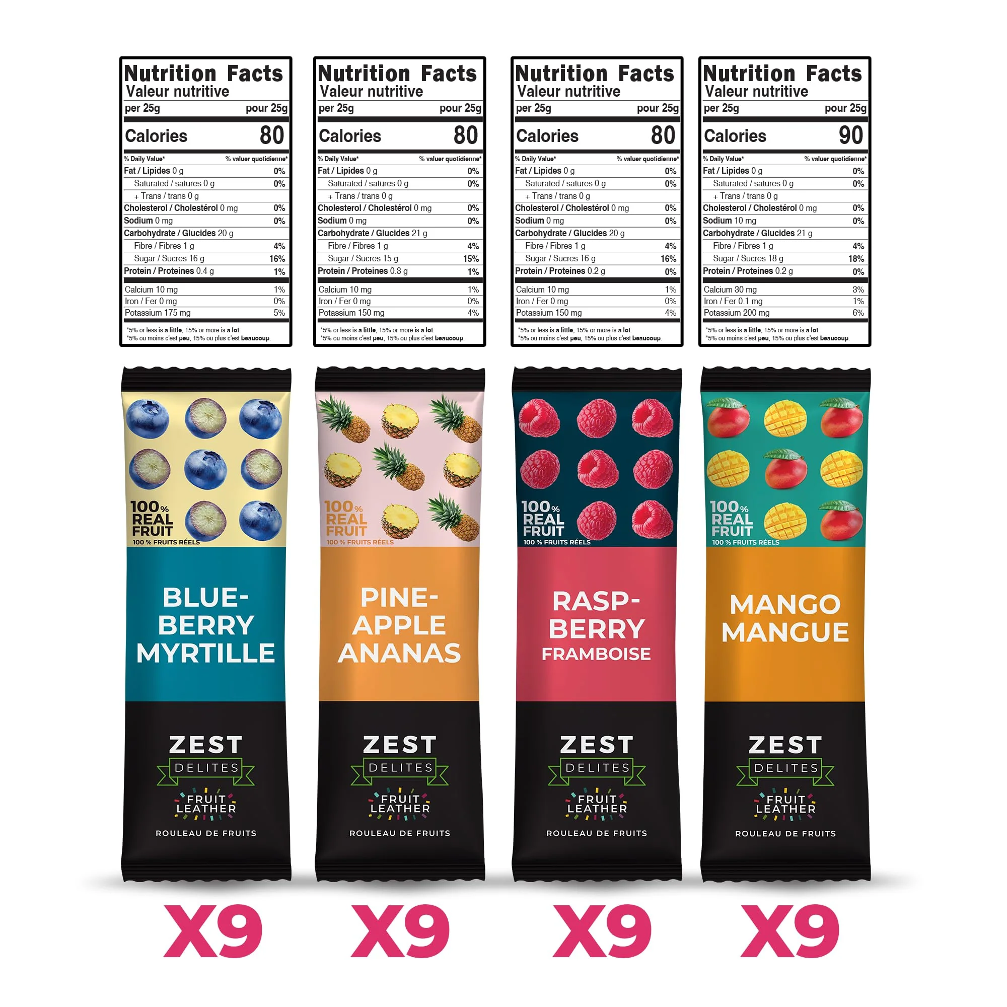 Zest Delites – Fruit Leather Lavashak – Mixed Fruit – 36 × 25g – Gluten-Free - Canadian Distribution - Ships Free Within Canada on Orders Above CAD $199 - Image 8